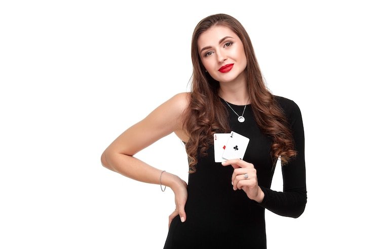 Live casino blackjack table with multi-camera feed
